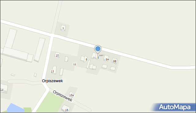 Orpiszewek, Orpiszewek, 9d, mapa Orpiszewek