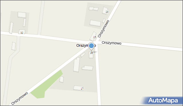 Orszymowo, Orszymowo, 16, mapa Orszymowo