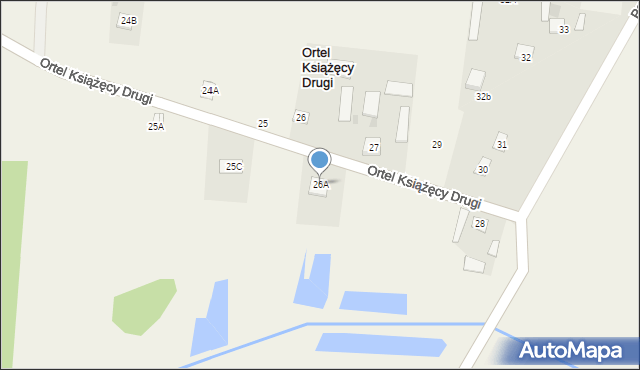 Ortel Książęcy Drugi, Ortel Książęcy Drugi, 26A, mapa Ortel Książęcy Drugi