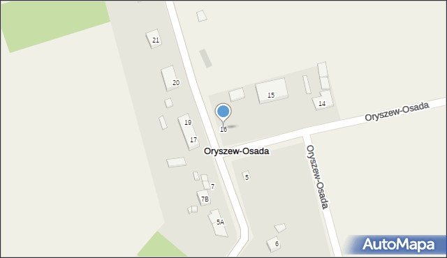 Oryszew-Osada, Oryszew-Osada, 16, mapa Oryszew-Osada