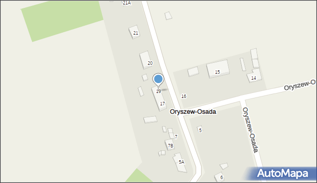 Oryszew-Osada, Oryszew-Osada, 19, mapa Oryszew-Osada