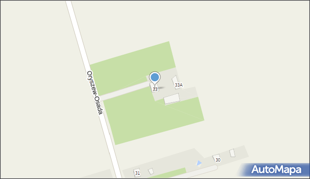 Oryszew-Osada, Oryszew-Osada, 33, mapa Oryszew-Osada