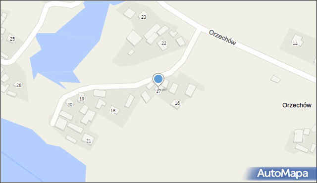 Orzechów, Orzechów, 17, mapa Orzechów