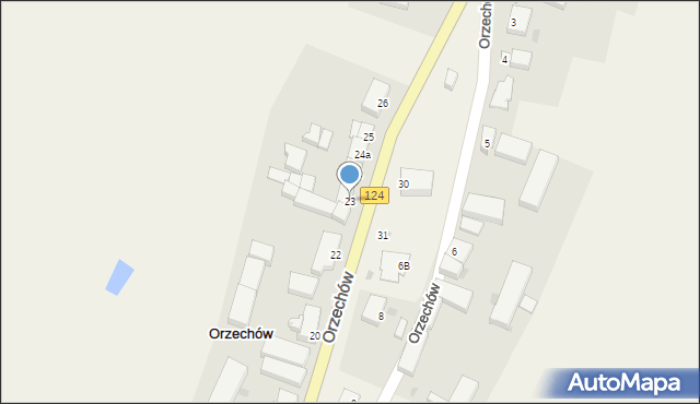 Orzechów, Orzechów, 23, mapa Orzechów