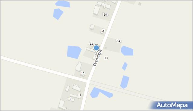 Orzechów, Orzechów, 11, mapa Orzechów