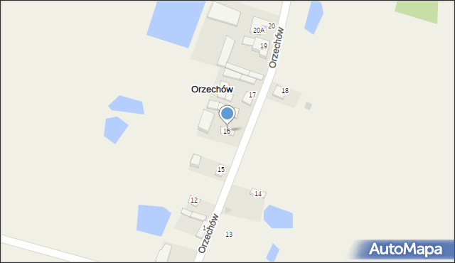 Orzechów, Orzechów, 16, mapa Orzechów