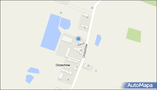 Orzechów, Orzechów, 20A, mapa Orzechów