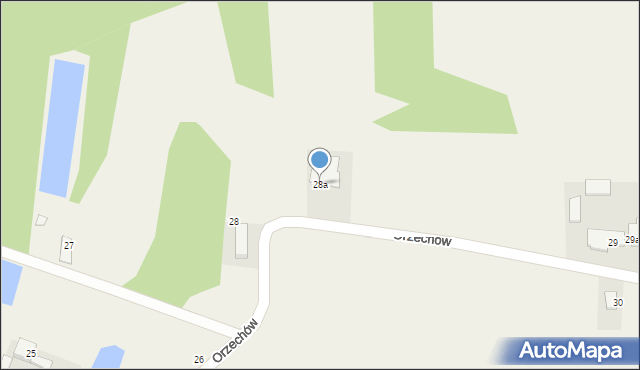 Orzechów, Orzechów, 28a, mapa Orzechów