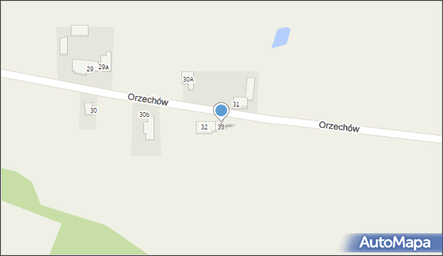 Orzechów, Orzechów, 33, mapa Orzechów