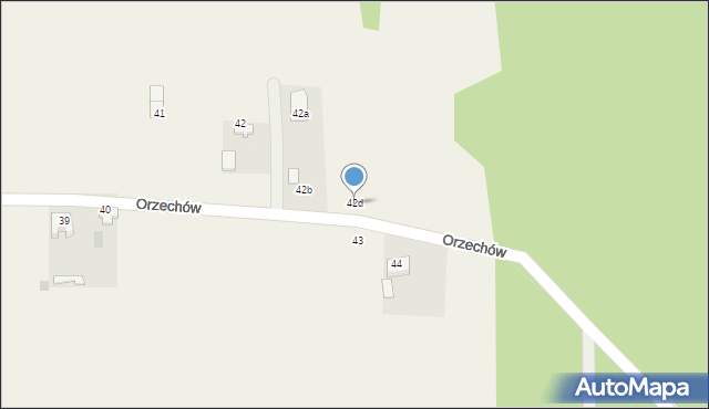 Orzechów, Orzechów, 42d, mapa Orzechów