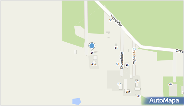 Orzechów, Orzechów, 45, mapa Orzechów