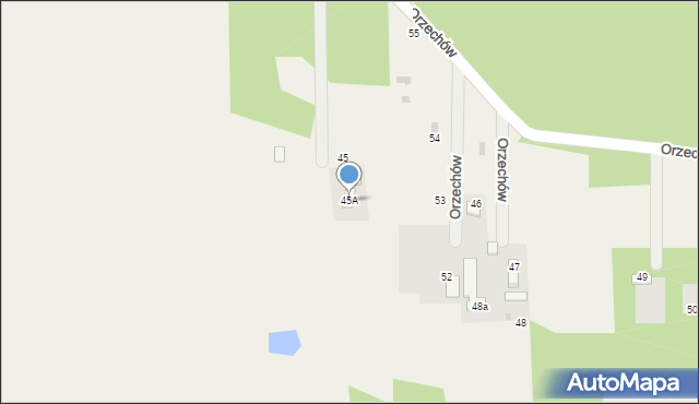 Orzechów, Orzechów, 45A, mapa Orzechów