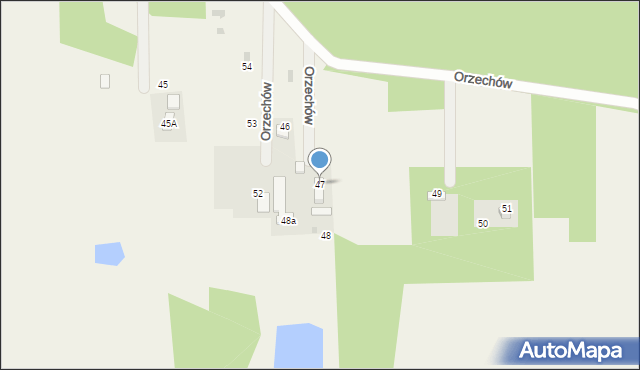 Orzechów, Orzechów, 47, mapa Orzechów