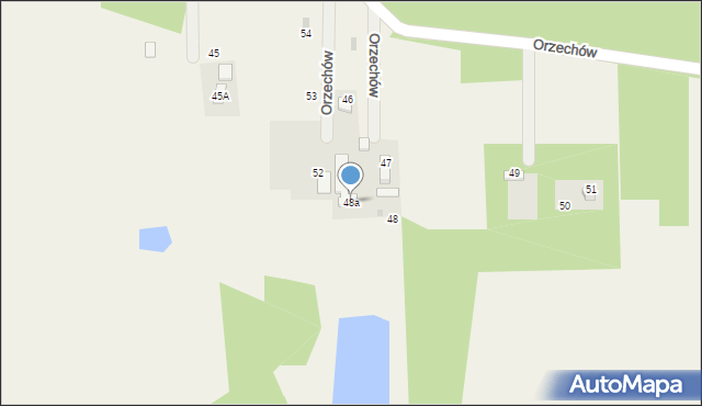 Orzechów, Orzechów, 48a, mapa Orzechów