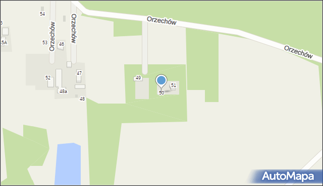 Orzechów, Orzechów, 50, mapa Orzechów