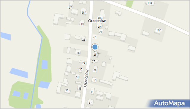 Orzechów, Orzechów, 25, mapa Orzechów