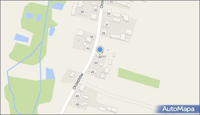 Orzechów, Orzechów, 43, mapa Orzechów