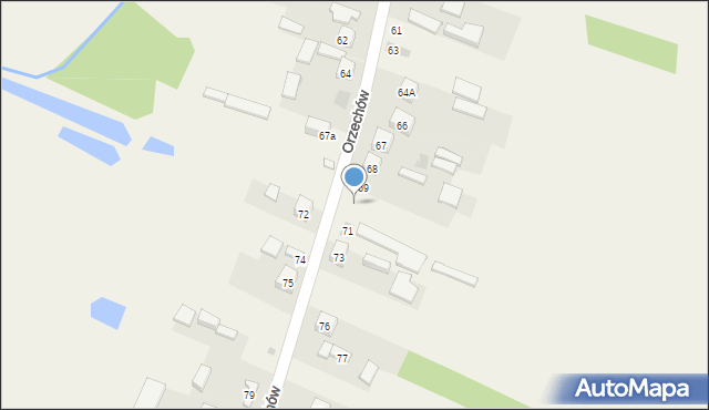 Orzechów, Orzechów, 70, mapa Orzechów