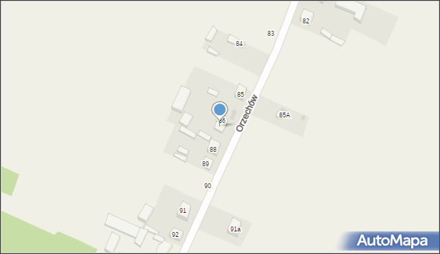 Orzechów, Orzechów, 87, mapa Orzechów
