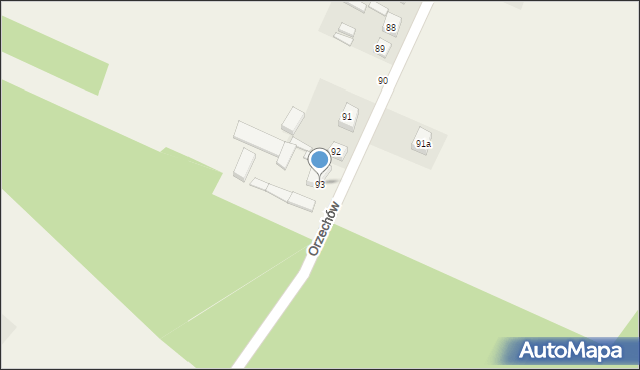 Orzechów, Orzechów, 93, mapa Orzechów