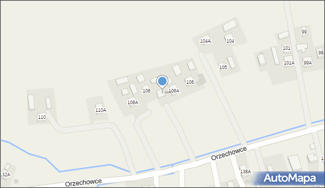 Orzechowce, Orzechowce, 107, mapa Orzechowce