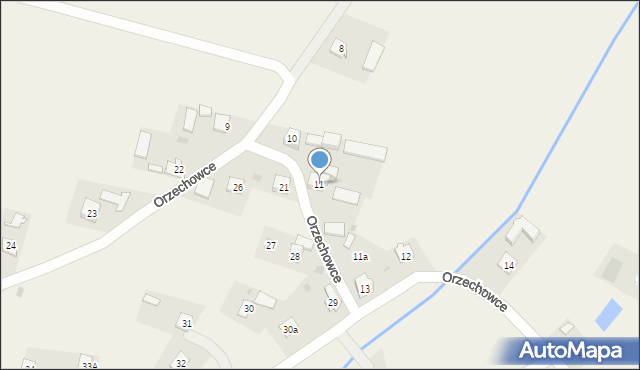Orzechowce, Orzechowce, 11, mapa Orzechowce