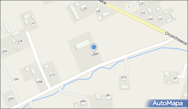 Orzechowce, Orzechowce, 128A, mapa Orzechowce