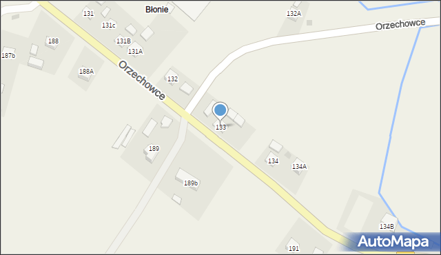 Orzechowce, Orzechowce, 133, mapa Orzechowce