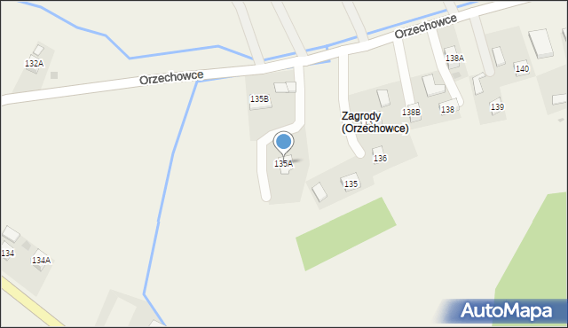 Orzechowce, Orzechowce, 135A, mapa Orzechowce