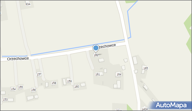Orzechowce, Orzechowce, 162, mapa Orzechowce