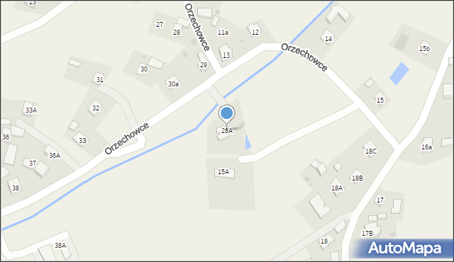 Orzechowce, Orzechowce, 28A, mapa Orzechowce