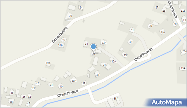 Orzechowce, Orzechowce, 36, mapa Orzechowce