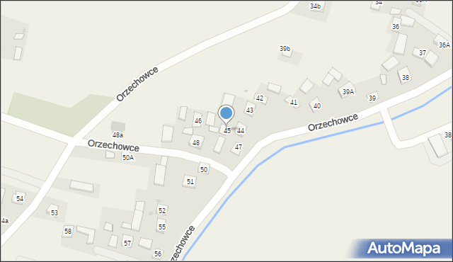 Orzechowce, Orzechowce, 45, mapa Orzechowce