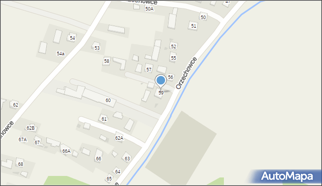 Orzechowce, Orzechowce, 59, mapa Orzechowce