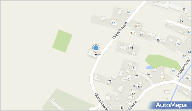 Orzechowce, Orzechowce, 75, mapa Orzechowce