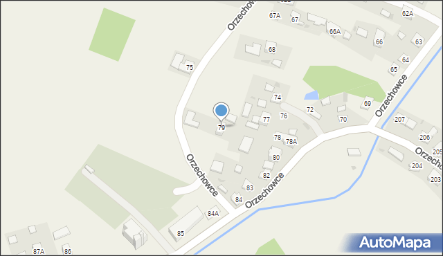 Orzechowce, Orzechowce, 79, mapa Orzechowce