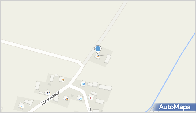Orzechowce, Orzechowce, 8, mapa Orzechowce