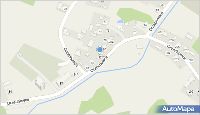 Orzechowce, Orzechowce, 82, mapa Orzechowce