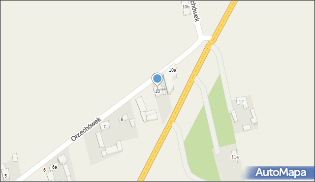 Orzechówek, Orzechówek, 10, mapa Orzechówek