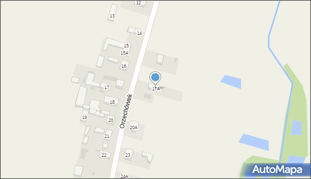 Orzechówek, Orzechówek, 17A, mapa Orzechówek