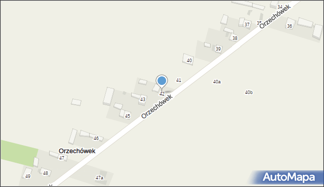 Orzechówek, Orzechówek, 42, mapa Orzechówek