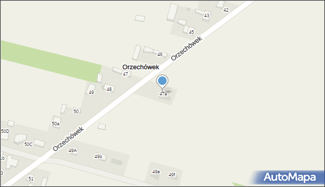 Orzechówek, Orzechówek, 47a, mapa Orzechówek