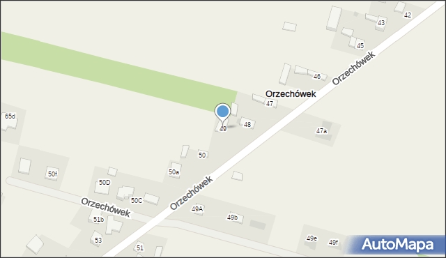 Orzechówek, Orzechówek, 49, mapa Orzechówek