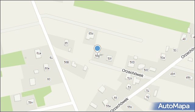 Orzechówek, Orzechówek, 50g, mapa Orzechówek