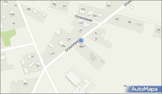 Orzechówek, Orzechówek, 55b, mapa Orzechówek