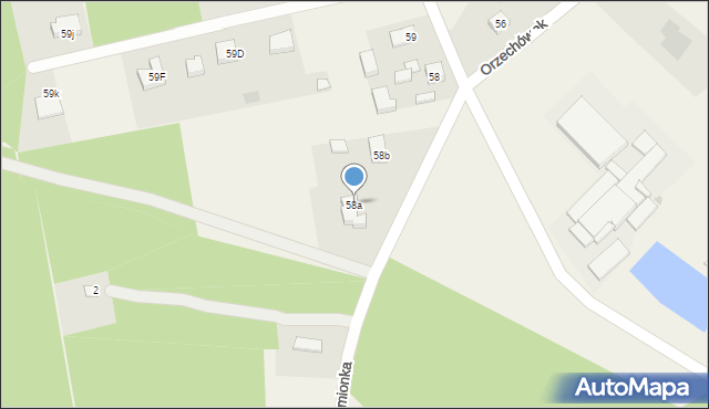 Orzechówek, Orzechówek, 59E, mapa Orzechówek