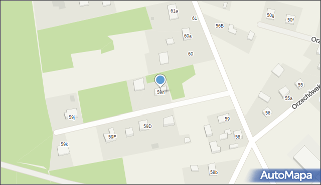 Orzechówek, Orzechówek, 59n, mapa Orzechówek