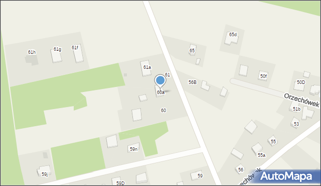Orzechówek, Orzechówek, 60a, mapa Orzechówek