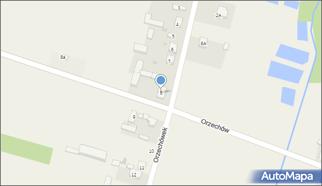 Orzechówek, Orzechówek, 8, mapa Orzechówek