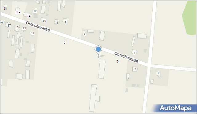 Orzechowicze, Orzechowicze, 7, mapa Orzechowicze